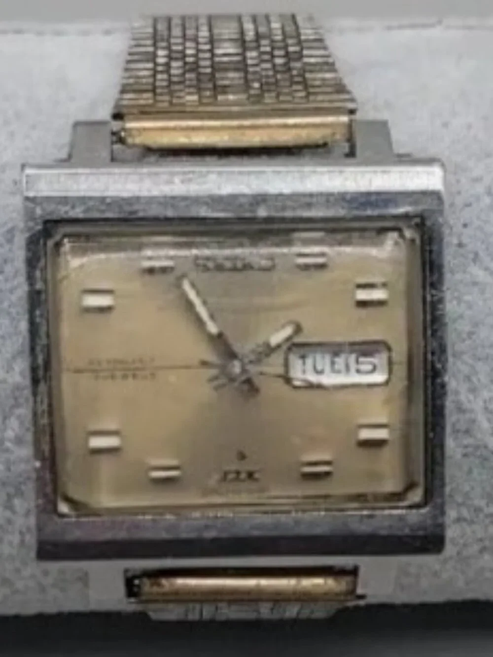 Vintage 1969 Seiko DX 6106-5009 Automatic TV Screen Watch Runs 17J Rare